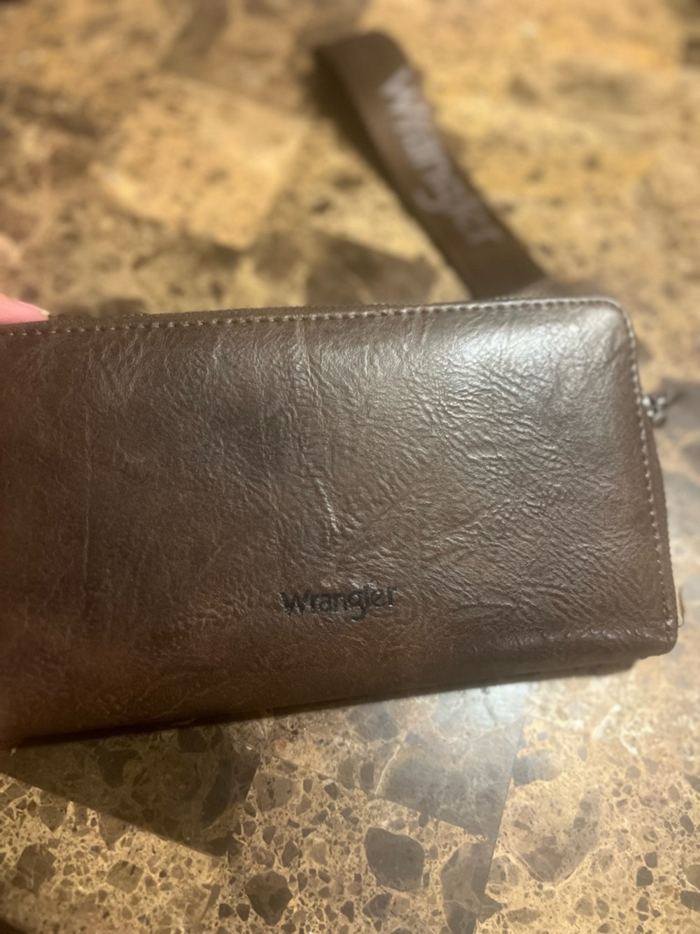Wrangler Dark Brown Leather Zip-Around Wallet - Picture 4 of 12